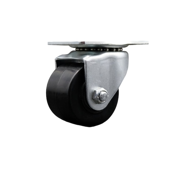 Low Profile Polyolefin 2-1/2'' Wheel Top Plate Swivel Caster